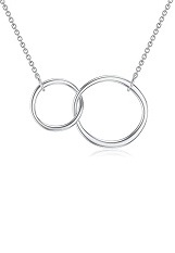 outstanding white gold two circles baby necklace